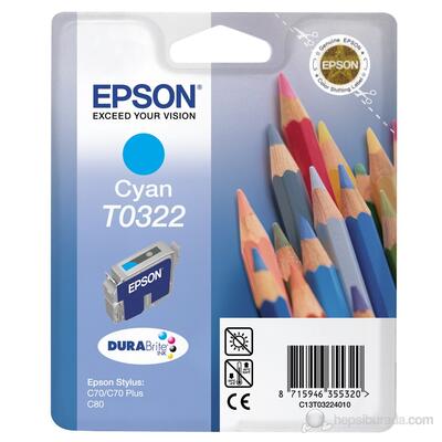 Epson C13T032240 (T0322) Cyan Original Cartridge (Without Box)