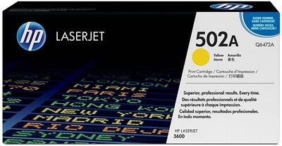 HP Q6472A (502A) Yellow Original Toner Cartridge - Laserjet 3600