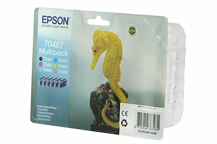 Epson C13T04874020 (T0487) Original Set Cartridge - Stylus Photo R200 (Damaged Box)