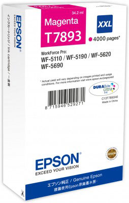 Epson C13T789340 (T7893) Magenta Original Ink - WF-5110 / WF-5190