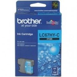 Brother LC67HY-C High Capacity Cyan Original Cartridge - DCP585 / DCP6690CW