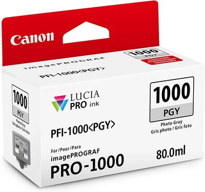 Canon PFI-1000PGY (0553C001) Photo Grey Original Cartridge - iPF Pro-1000