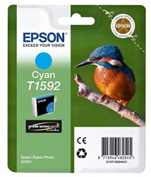Epson C13T15924010 (T1592) Cyan Original Ink - Stylus Photo R2000 (Ex)