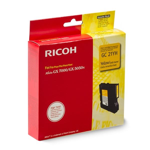 Ricoh GC-21YH (405539) Yellow Original Cartridge - GX2500