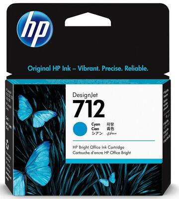 HP 3ED67A (712) Cyan Original Cartridge - DesignJet T650 (Ex)