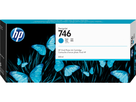 HP P2V80A (746) Cyan Original Cartridge - DesignJet Z6 / Z9+dr (Ex)