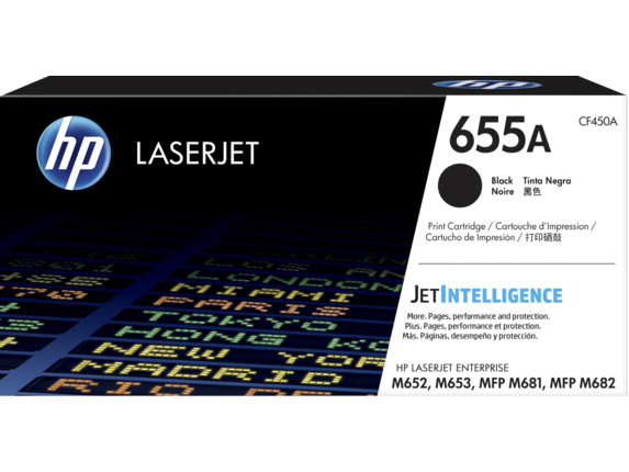 HP CF450A (655A) Black Original Toner - Laserjet M652dn / M653dn