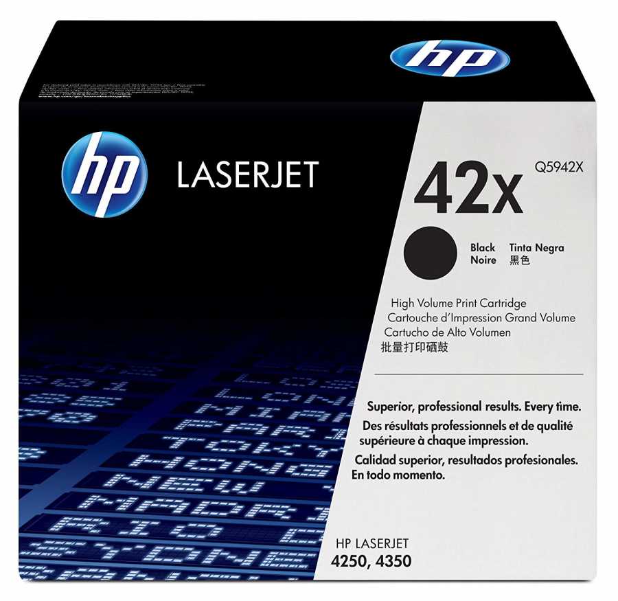 HP Q5942X (42X) Black Original Toner Cartridge - Laserjet 4250 (B)