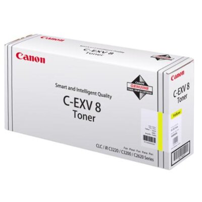 Canon C-EXV8Y (7626A002)  Yellow Original Toner - IR-C2620 / IR-C3200 (Damaged Box)