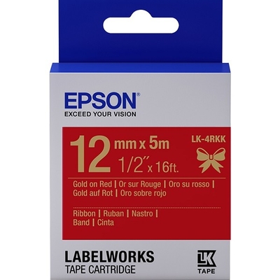 Epson LK-4RKK Gold Yellow / Red 12mm x 5m Original Label