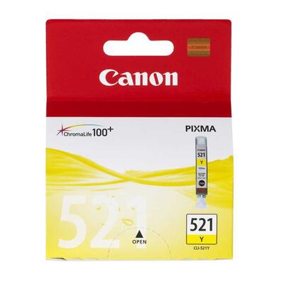 Canon CLI-521Y (2936B004AA) Yellow Original Cartridge - MP540 / MP620