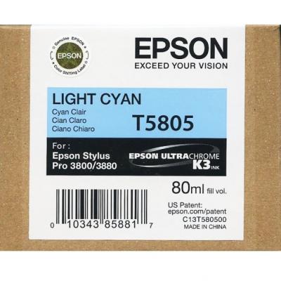 Epson C13T580500 (T5805) Light Cyan Original Ink - Stylus Pro 3800 (Ex)