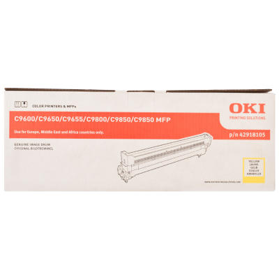 OKI 42918105 Yellow Original Drum Unit - C9600 / C9650 / C9655