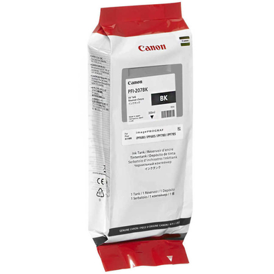 Canon PFI-207BK (8789B001) Black Original Cartridge - IPF680 / IPF685 (Ex)