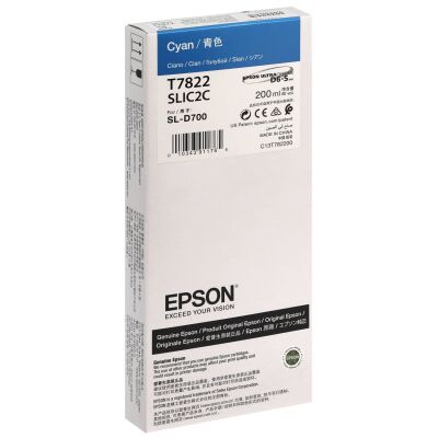 Epson C13T782200 (T7822) Cyan Original Cartridge - SL-D700 (Ex)