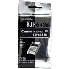 Canon BJI-643BK (1009A001)  Black Original Cartridge - BJC-800 / BJC-820