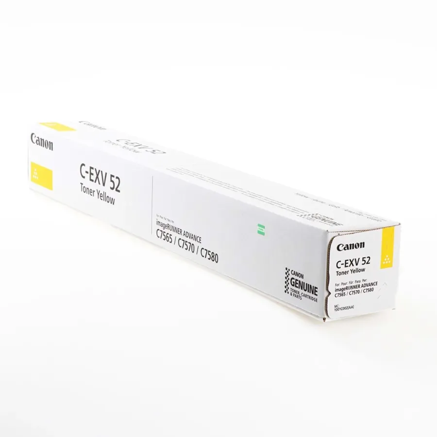 Canon C-EXV52Y (1001C002) Yellow Original Toner - IR-C7565 / IR-C7570