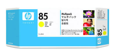 HP C9433A (85) 3-pack Yellow Original Cartridge - DesignJet 30 (Ex)