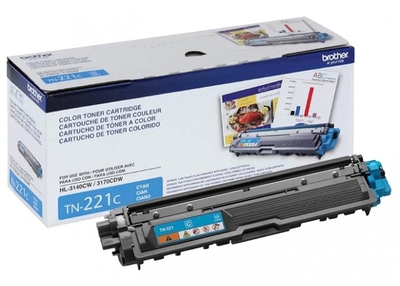 Brother TN-221C Cyan Original Toner Cartridge - HL-3140 / HL-3150