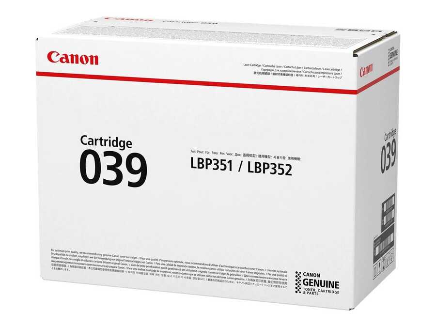 Canon CRG-039BK (0287C001) Black Original Toner - LBP352i / LBP351i