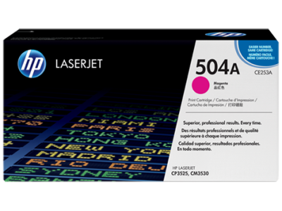 HP CE253A (504A) Magenta Original Toner Cartridge - CP3525 / CM3530
