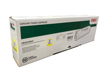OKI 46443113 Yellow Original Toner - C833 / C843