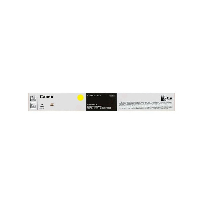 Canon C-EXV58 Y (3766C002) Yellow Original Toner - DX C5840i