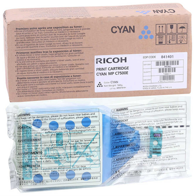 Ricoh 841401 Cyan Original Toner Cartridge - MP-C6000 / MP-C7500