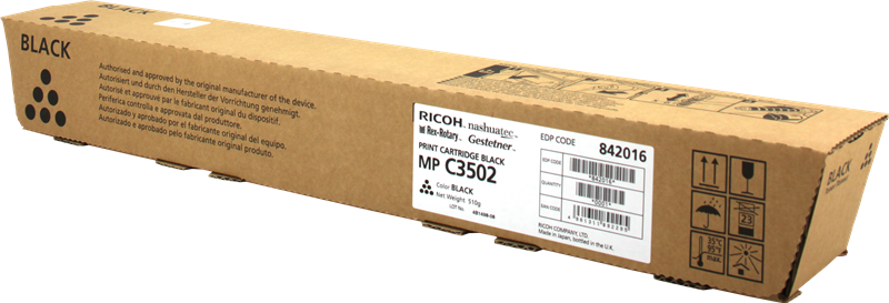 Ricoh 842016 MP-C3002 / MP-C3502 Black Original Photocopy Toner 28,000 Pages