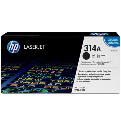 HP Q7560A (314A) Black Original Toner Cartridge - LaserJet 2700 (B)