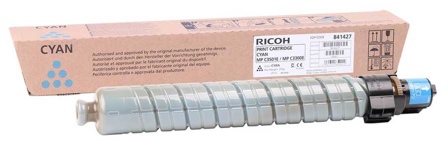 Ricoh 841127 Cyan Original Toner - MPC2800 / MPC3001 / MPC3501 (Damaged Box)