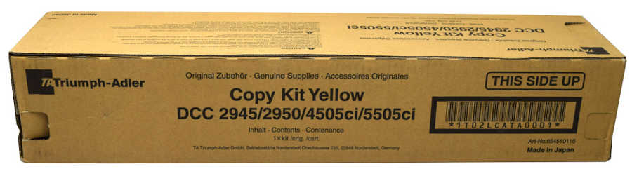 Triumph Adler DCC-2945, DCC-2950 Yellow Original Toner (654510016)